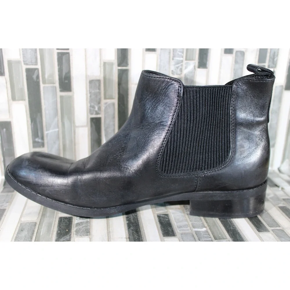 Clarks Pita Sedona 26111575 Womens Black Leather Slip On‎ Chelsea Boots Size 8